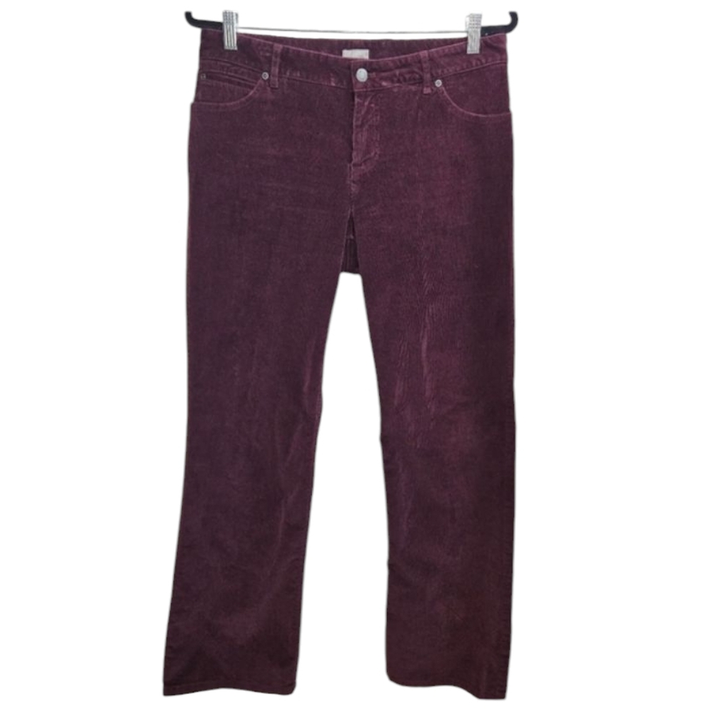 J. Jill Dark Purple Corduroy Pants Bootcut Jeans Women's Size 10 Stretch Boho